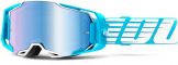 100% 2022 Armega Oversized Sky Motocross-Brille Hellblau/Weiß (Gläser: Mirror Blue)