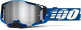 100% 2022 Armega Rockchuck Motocross-Brille Blau / Schwarz (Gläser: Silver Mirror)