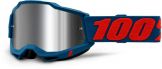 100% 2022 Accuri 2 Odeon Motocross-Brille Dunkelblau/Rot (Gläser: Spiegelsilber)
