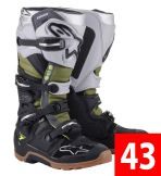 Alpinestars 2022 Tech 7 Enduro Motocross Stiefel Schwarz / Silber / Militärgrün Größe 9 = 43