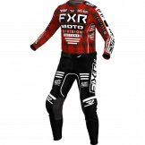 FXR 2024 Podium MX Jugend Motocross-Ausrüstung, kariert, Rot/Schwarz / Weiß