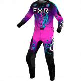FXR 2024 Clutch MX Jugend Motocross-Ausrüstung Galactic Schwarz / Lila / Pink / Blau
