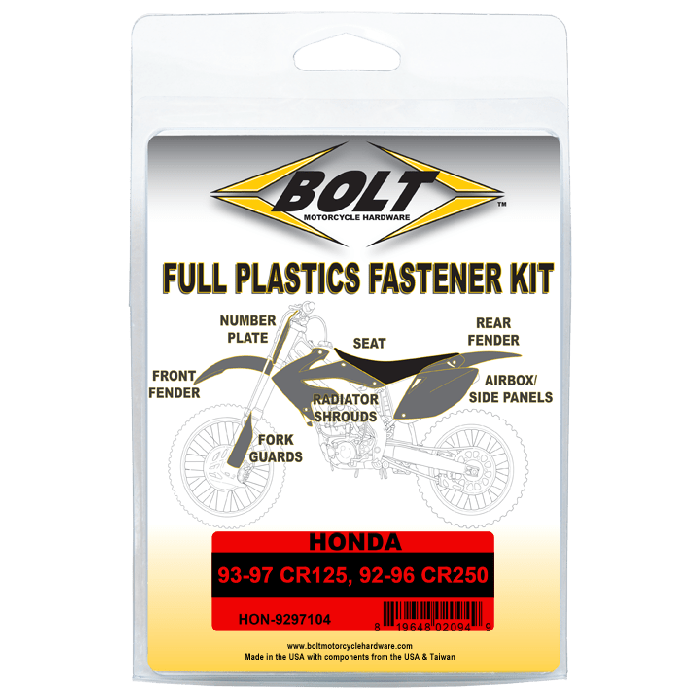 Bolt Plastickit Boutset Honda CR125 1993-1997 CR250 1992-1996