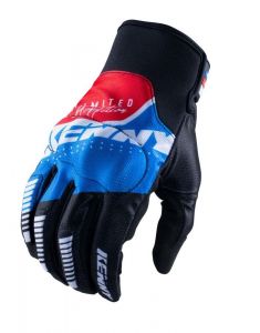 Kenny 2024 Defender Motocross Handschuhe Schwarz / Blau / Rot