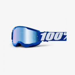 100% 2022 Strata 2 Jugend Motocross-Brille, Blau (Linse: Blau)
