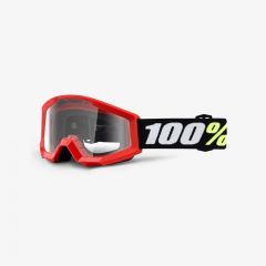 100% 2022 Strata 2 Mini Motocross-Brille Grom Red (Linse: Klar)