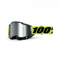 100% 2023 Herbst Accuri 2 Motocross-Brille Fluor-Gelb (Gläser: Spiegelsilber)