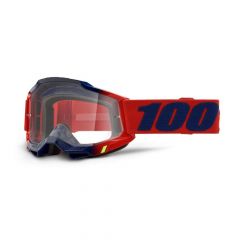 100% 2021 Accuri 2 Kearny Motocross-Brille Rot/Blau (Gläser: Klar)