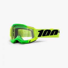 100% 2021 Accuri 2 Travis Motocross-Brille Fluor-Gelb / Grün (Linse: Klar)
